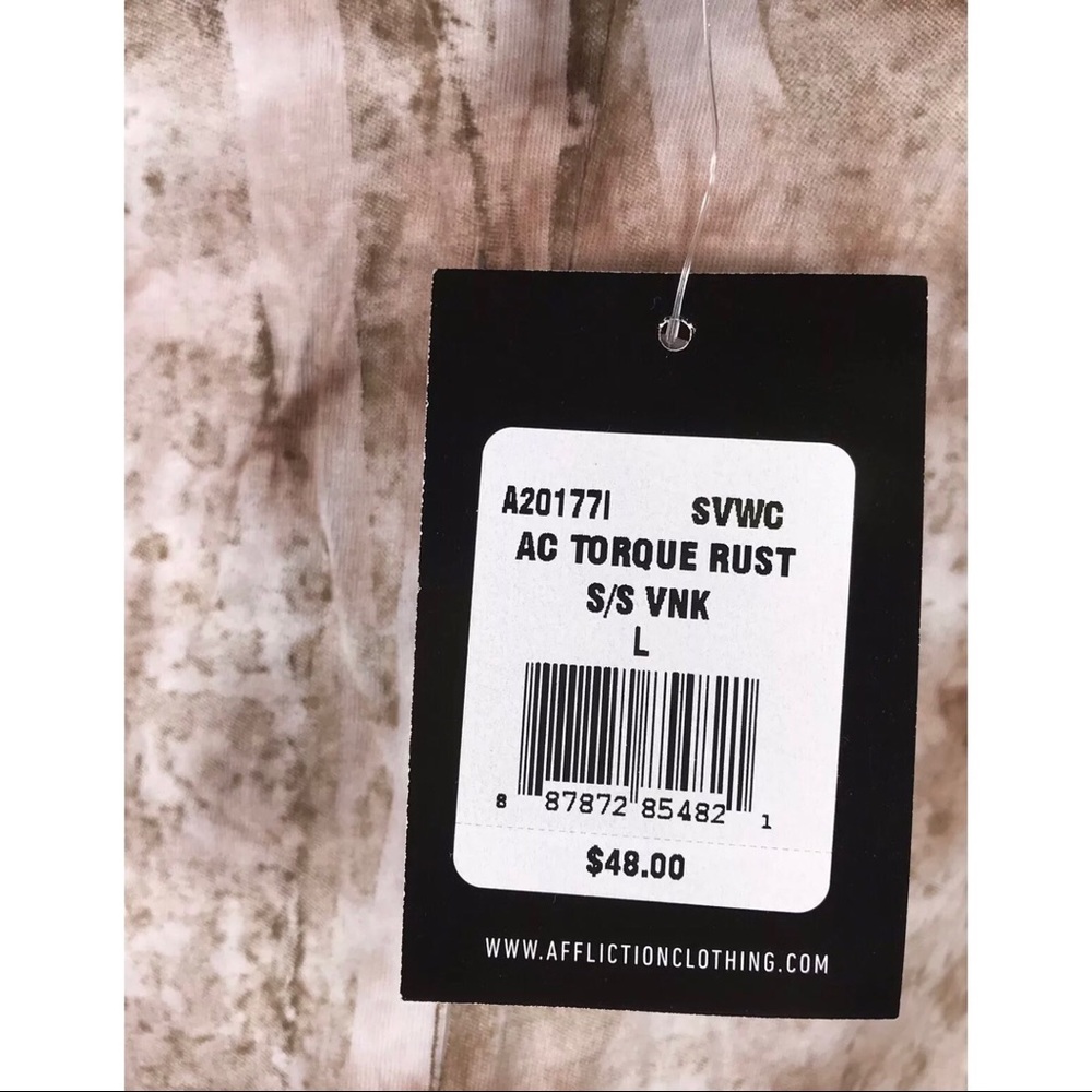 AFFLICTION Mens T-Shirt AC TORQUE RUST Biker - Picture 2 of 8